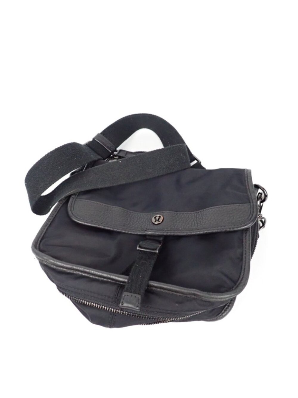 Lululemon Messenger Crossbody Bag Black Adjustable Strap Laptop Travel Bag - Picture 3 of 5